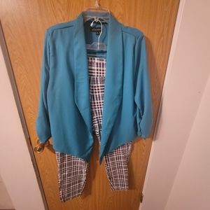 Blazer and cropped pants
